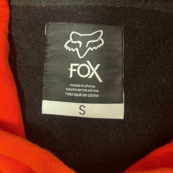 Fox Women’s Small Red Black Pullover Hoodie Y2K Grunge Punk Racing Skater - Picture 4 of 6